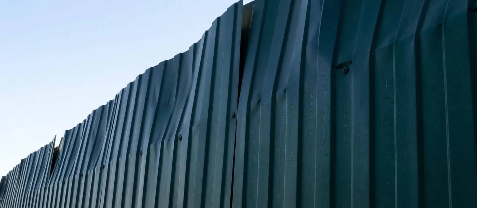 испорченный забор из профнастила