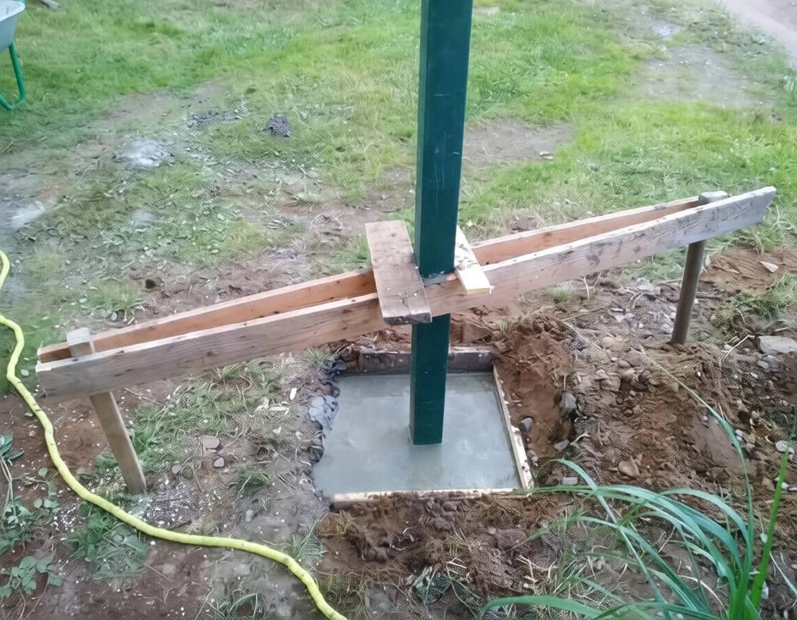 бетонирование столбов для забора из профнастила